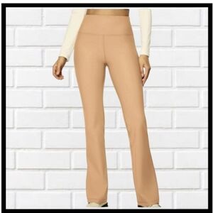 Houmous Khaki Med 35'' Inseam Women's Stretchy Cotton Bootcut Pants Inner Pocket